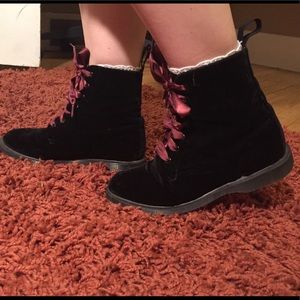Black velvet Dr. Martens